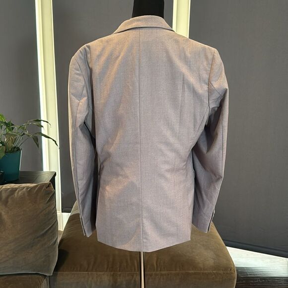 Men’s Gray 3 Piece Business Suit Notched Lapel Size 38 Jacket 36 Pants NWT - Picture 3 of 13